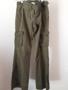 The Limited Cotton Army Green Cargo Pants